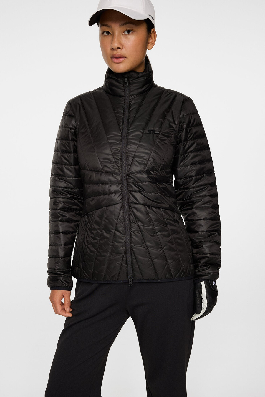 marmorerad quiltad jacka