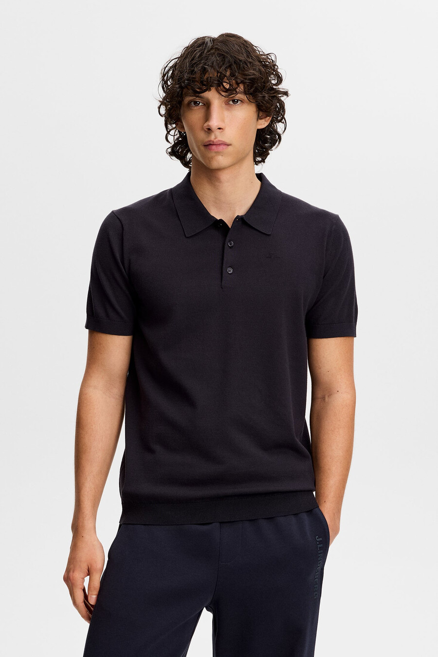 ridge stickad polo