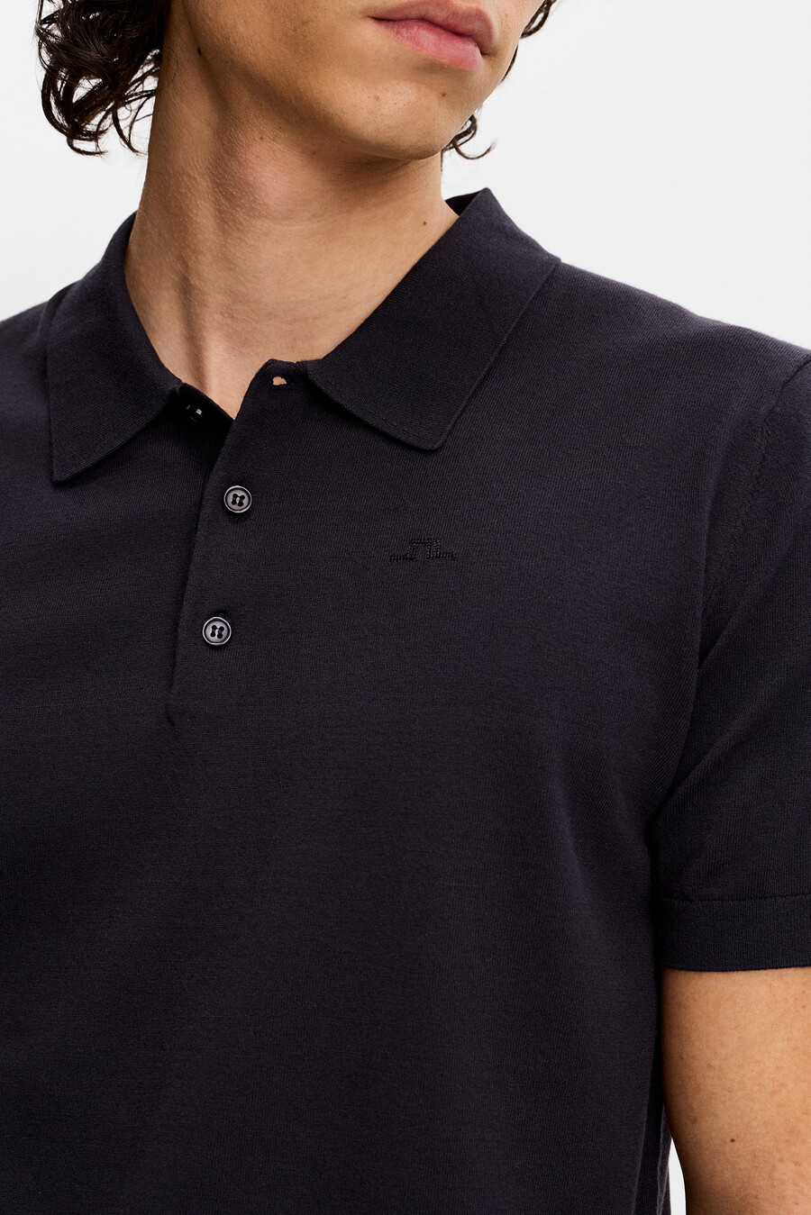 ridge stickad polo
