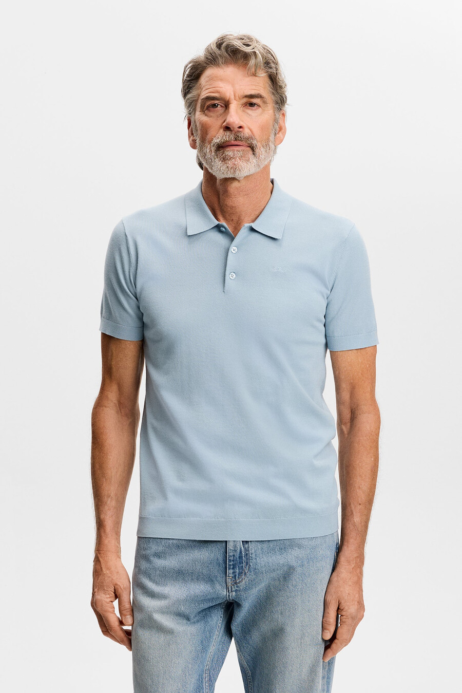 ridge stickad polo