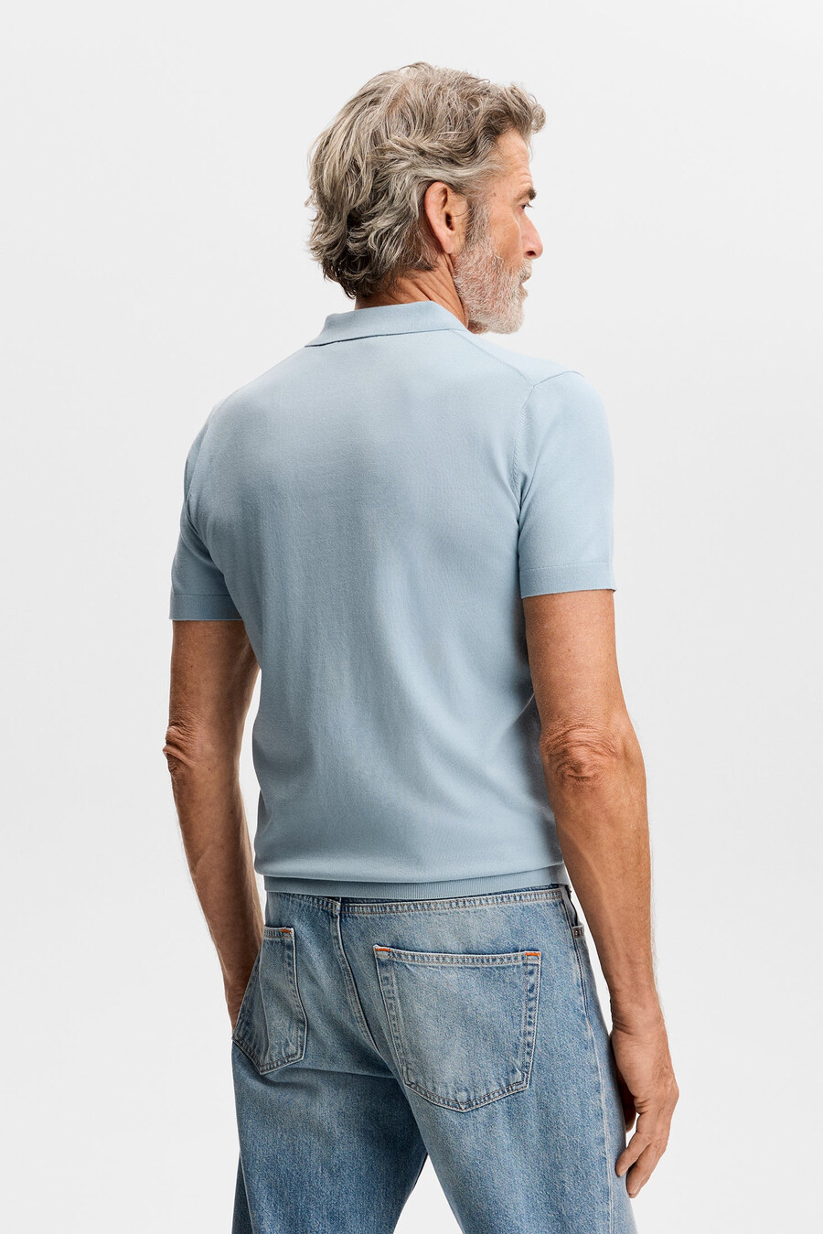 ridge stickad polo