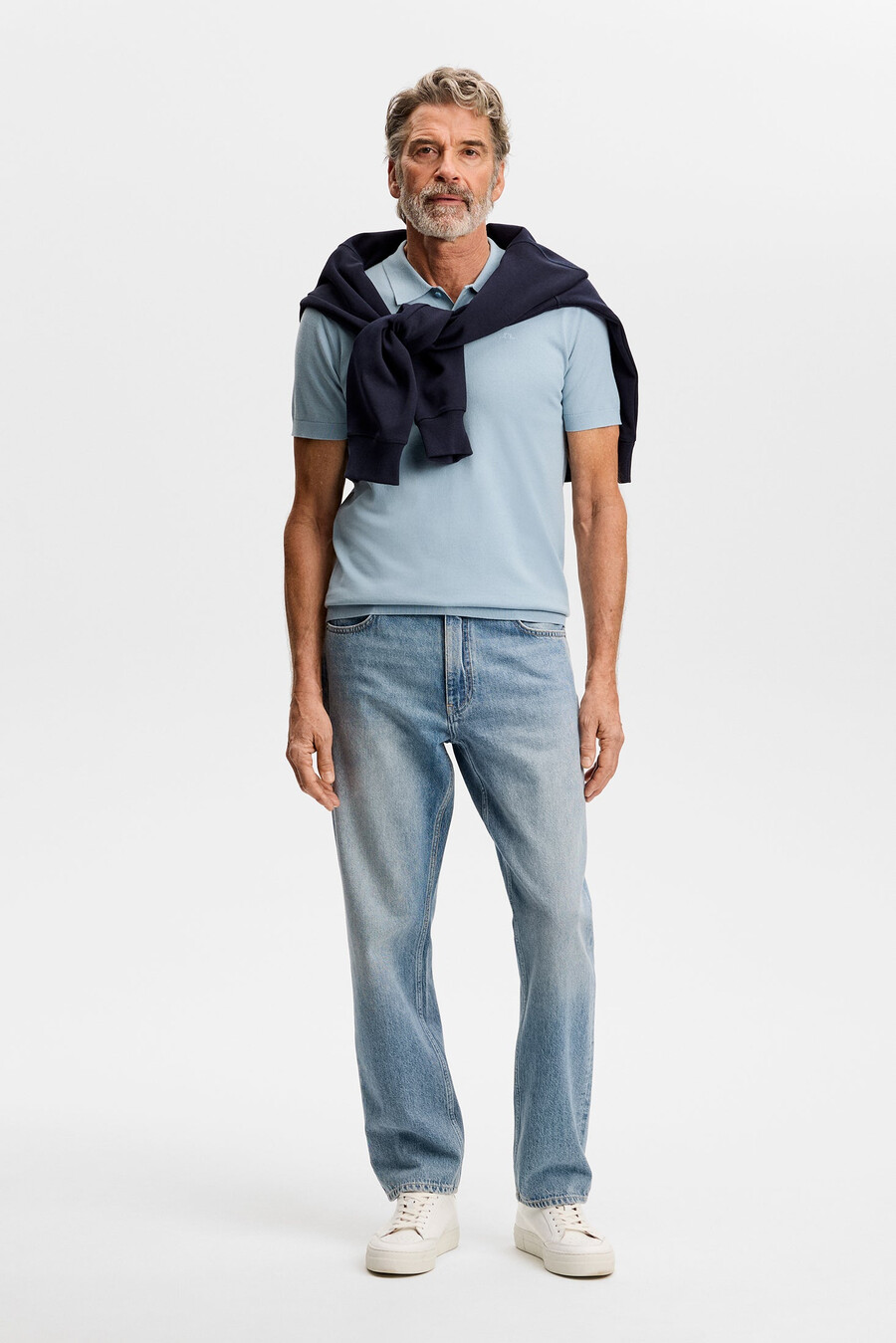 ridge stickad polo