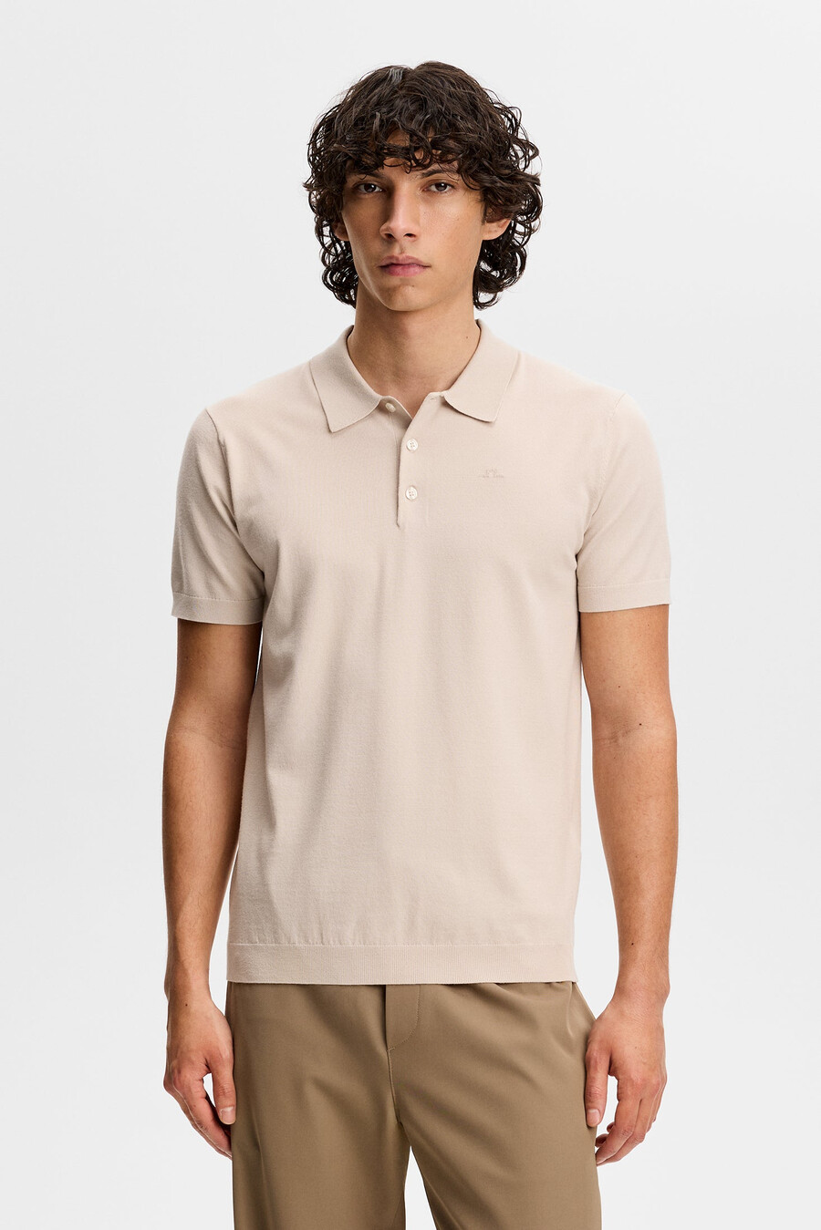 ridge stickad polo