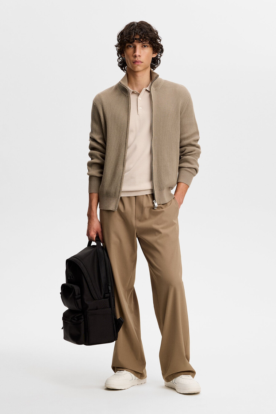 ridge stickad polo