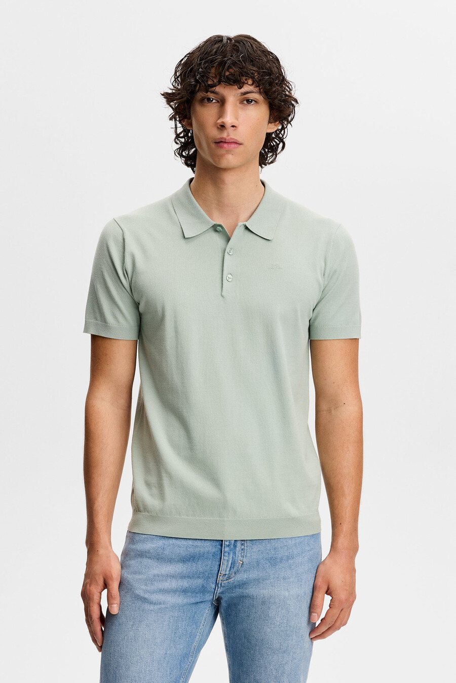 ridge stickad polo