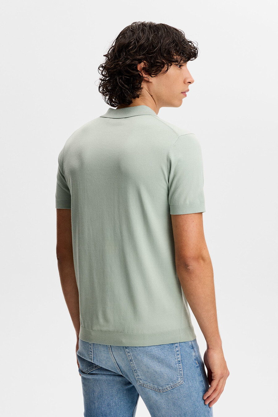 ridge stickad polo