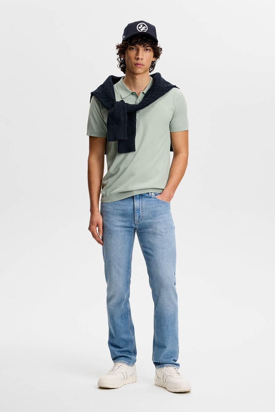ridge stickad polo