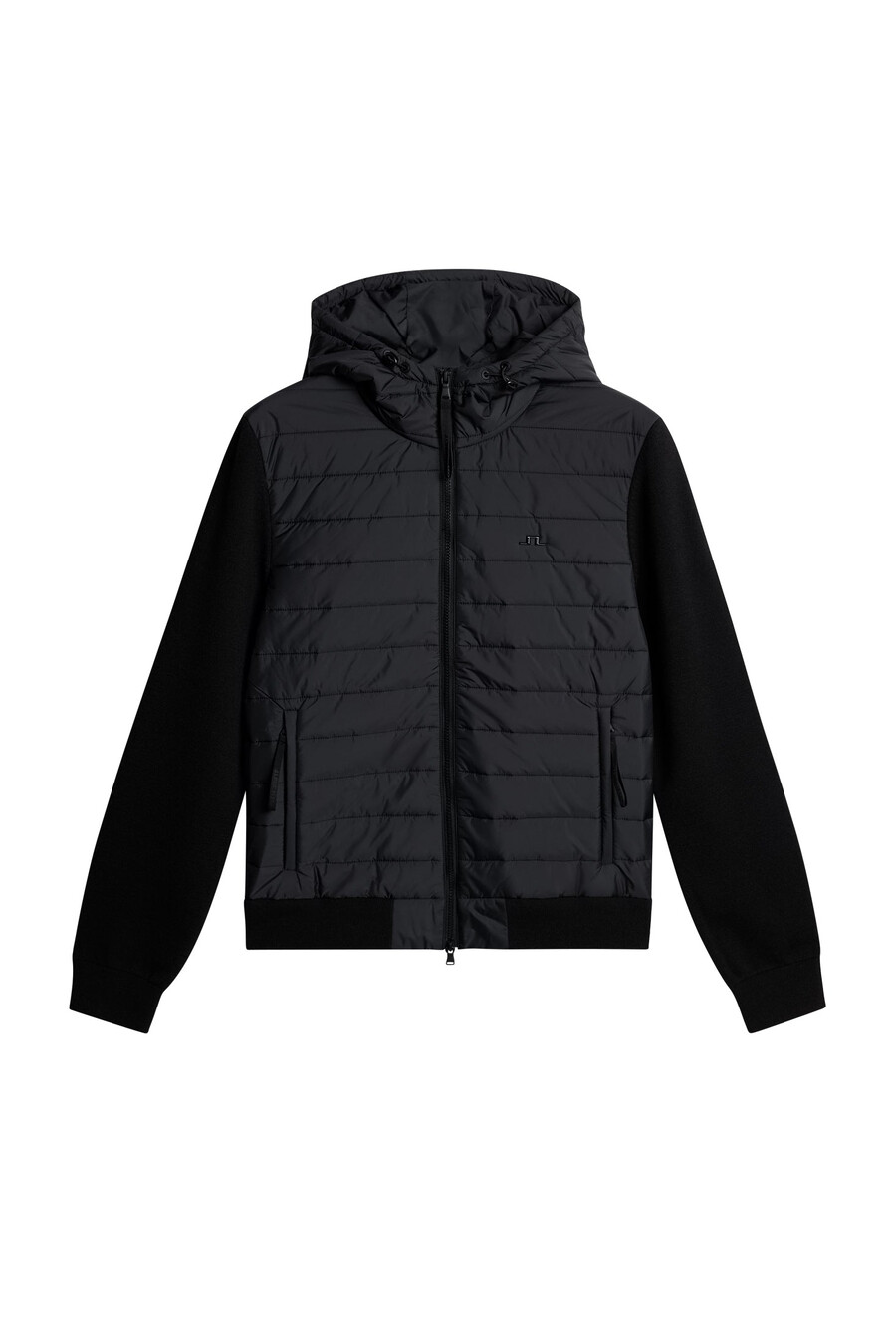 stickad hybridjacka med thorn hood