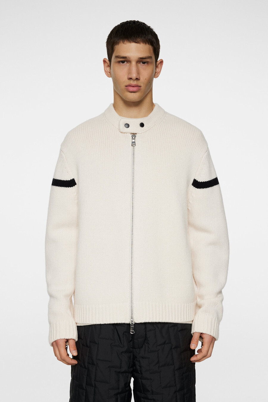 kessler biker zip stickad