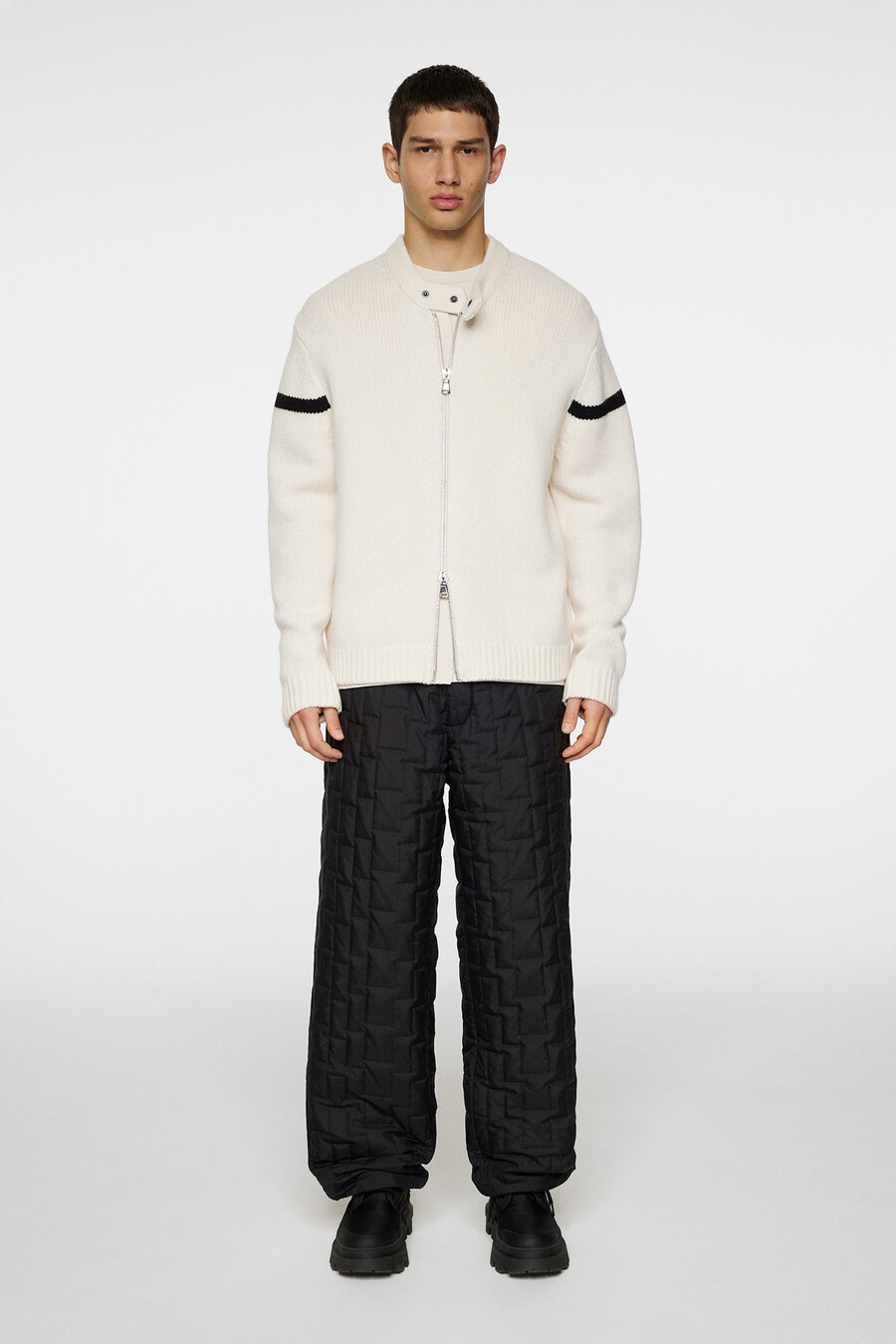 kessler biker zip stickad