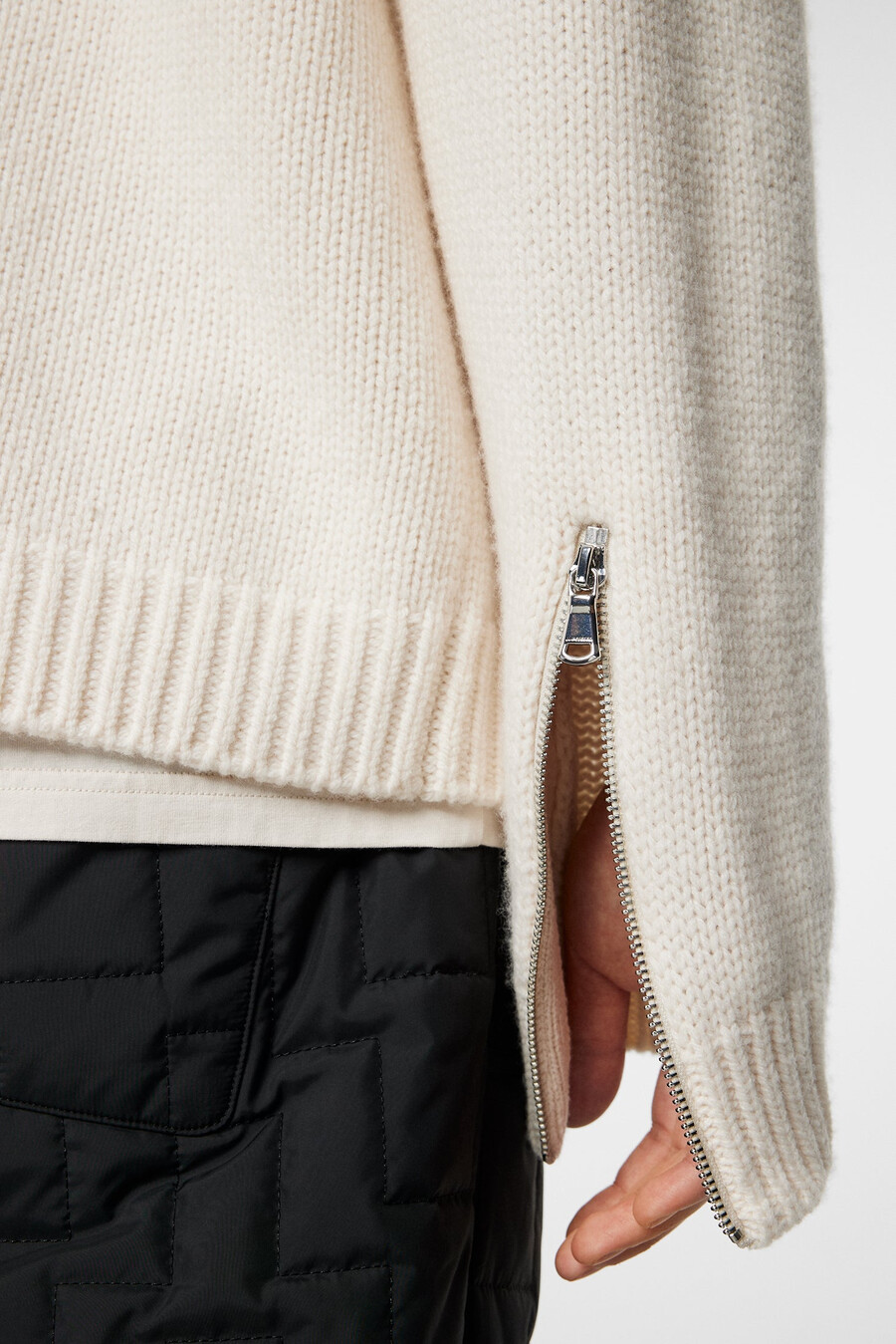 kessler biker zip stickad