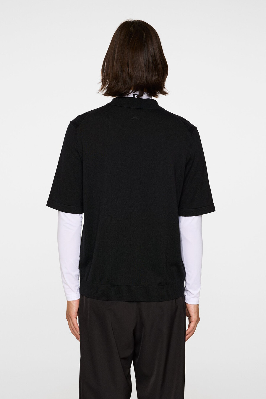 remy structure zip stickad polo