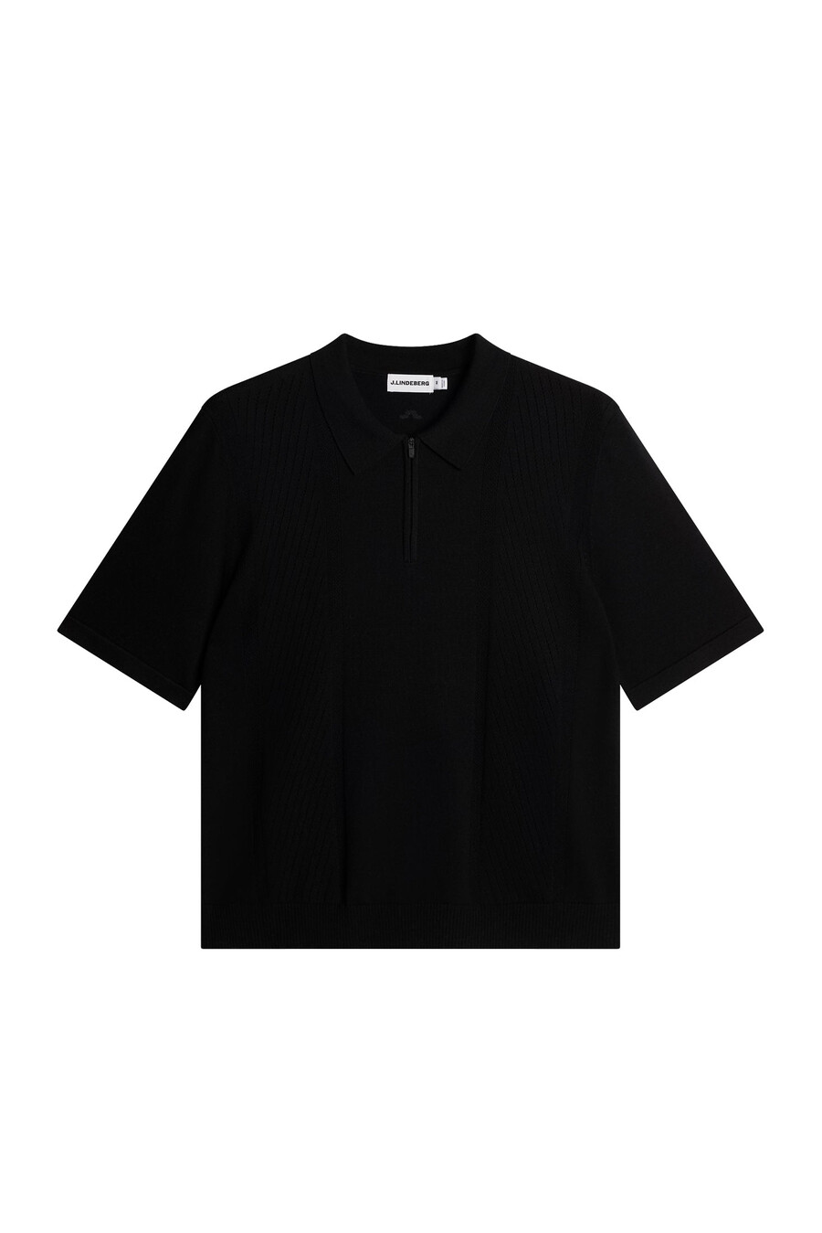 remy structure zip stickad polo