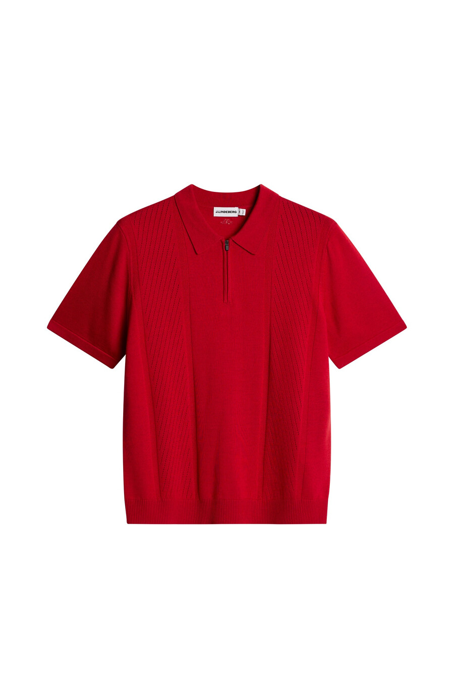 remy structure zip stickad polo
