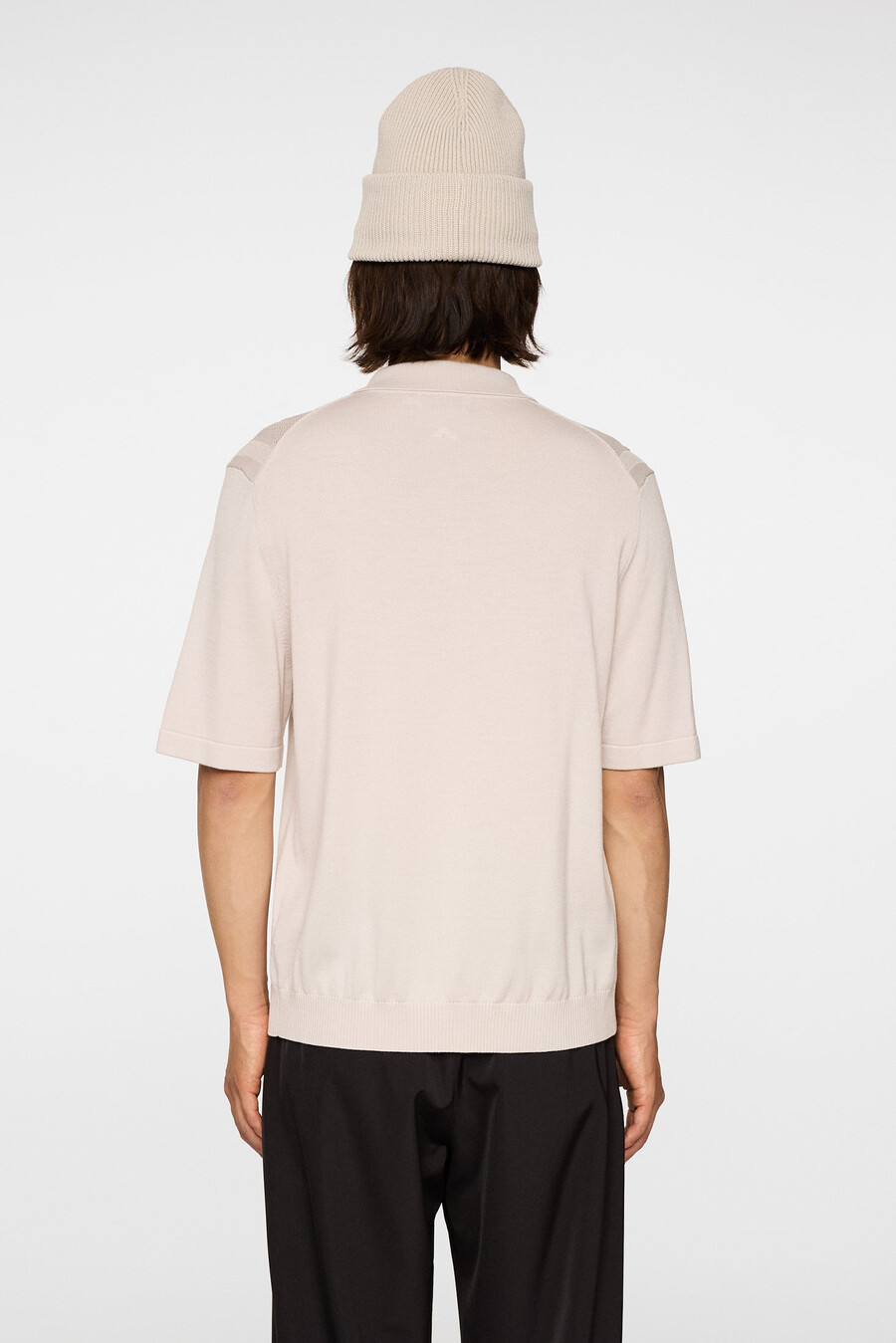 remy structure zip stickad polo