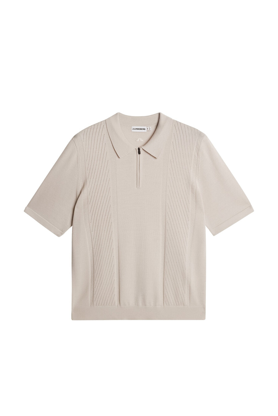 remy structure zip stickad polo