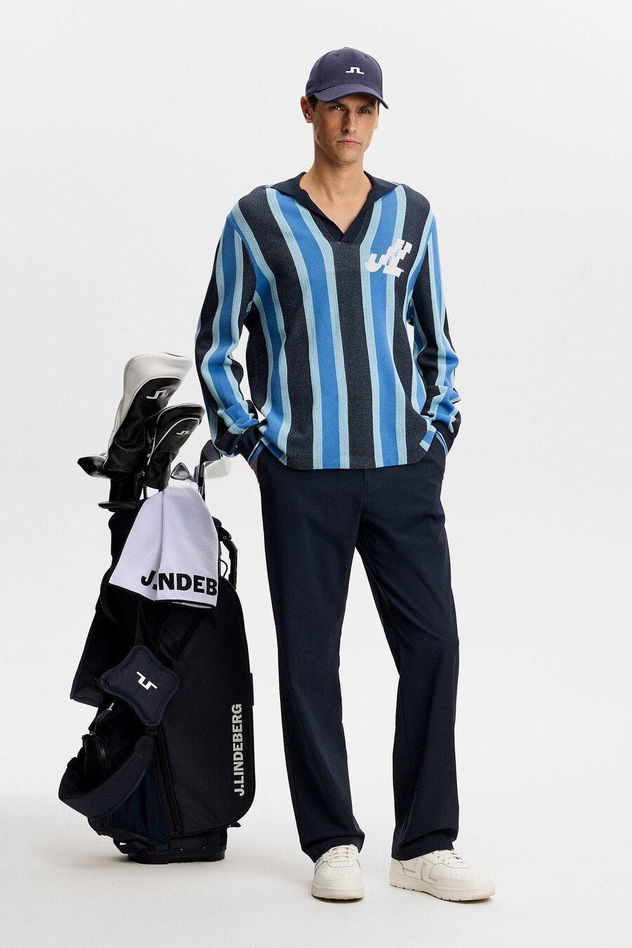 silas randig polo stickad
