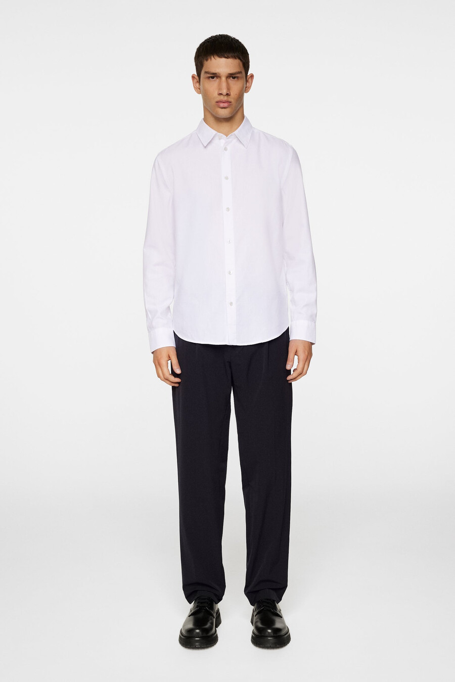 slim ls-skjorta i bomullstencel