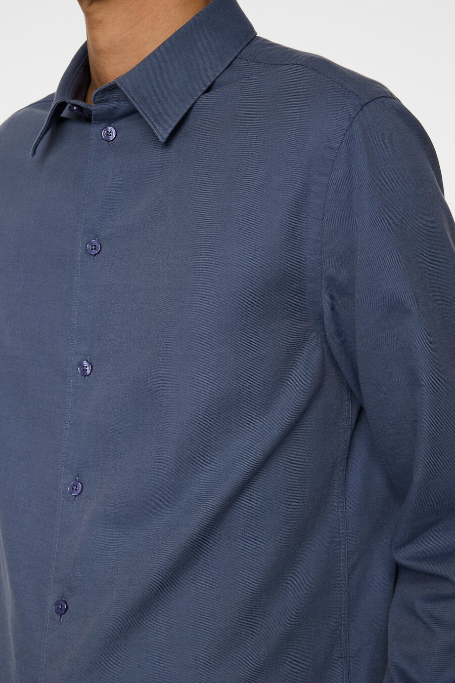 slim ls-skjorta i bomullstencel