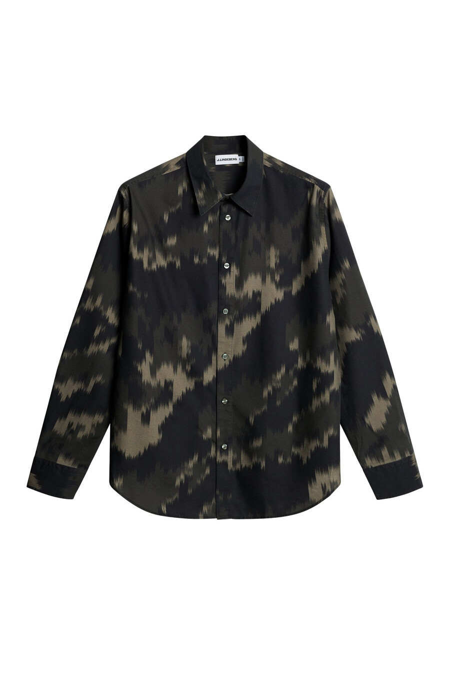 reg ls tencel-mönstrad skjorta