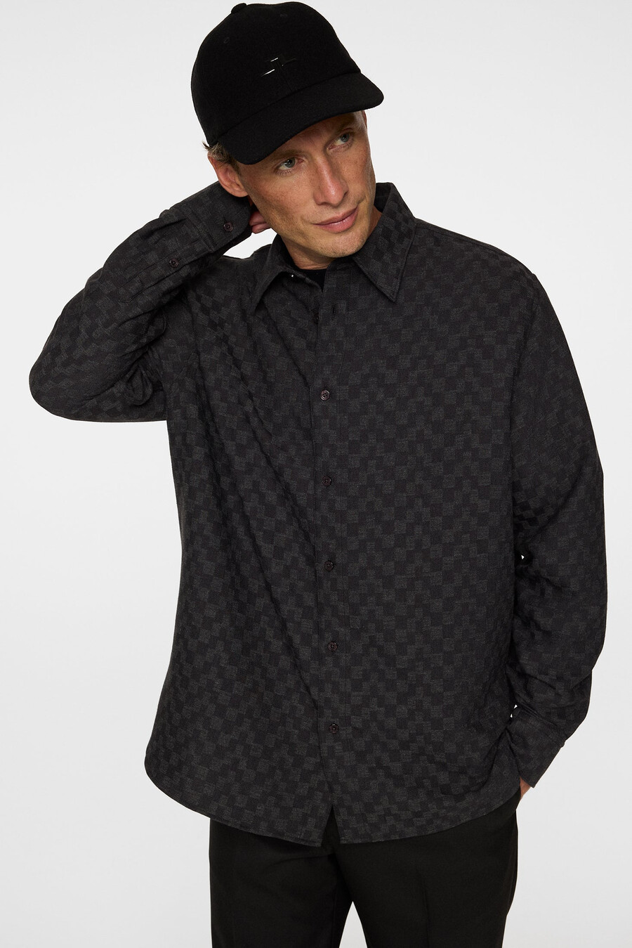 reg ls jacquard-skjorta