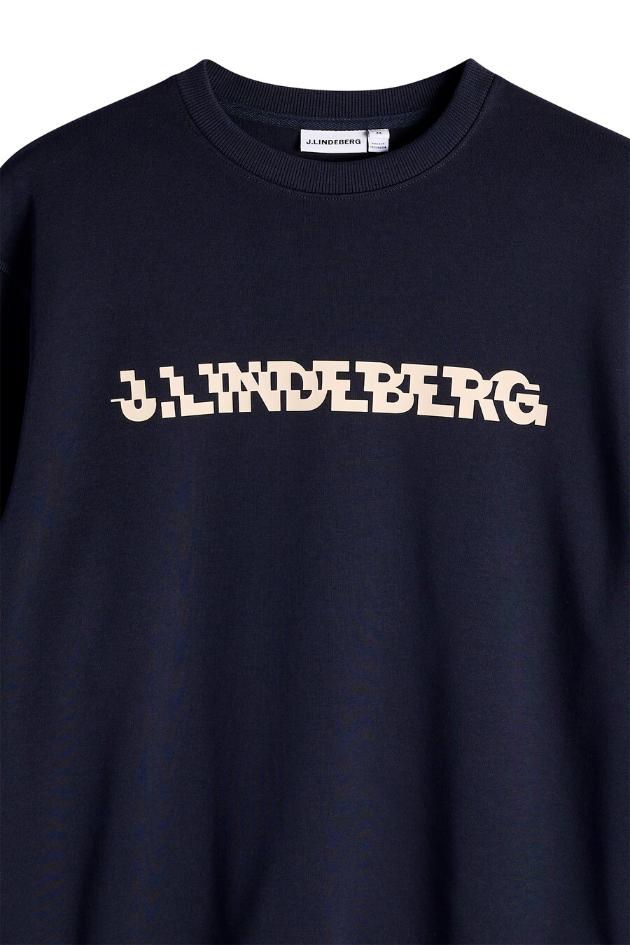 rund halsringning med klubbtryck